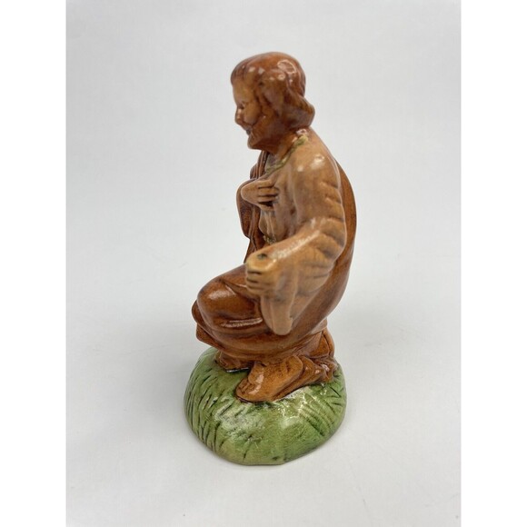 Vintage Atlantic Mold Nativity Joseph Hand Painted 5" No Staff - Picture 2 of 7